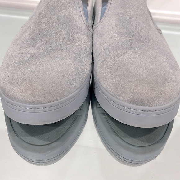 Prada Suede Leather Slip On Loafers Grey Blue size 41 - Picture 11 of 15